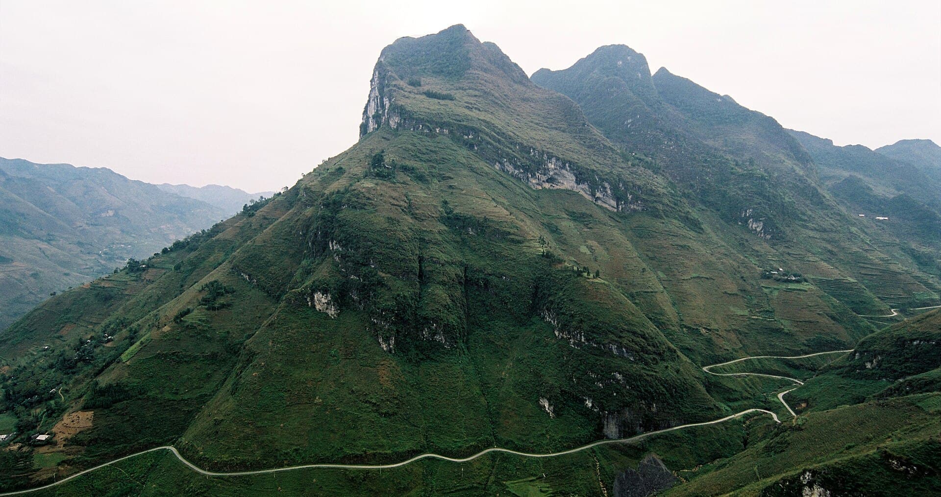 Ma Pi Leng Pass winding road Ha Giang Vietnam