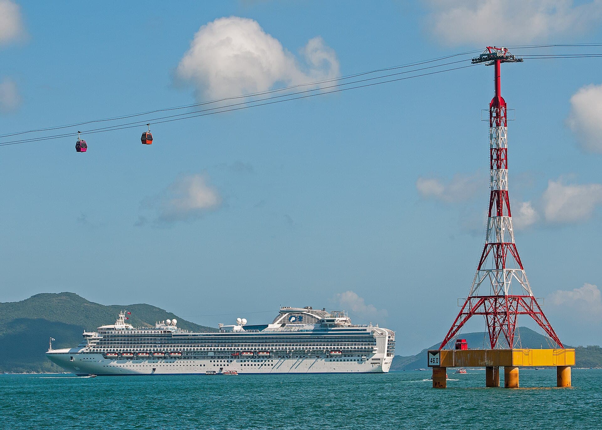 Sapphire Princess anchored in Nha Trang Bay - Vietnam