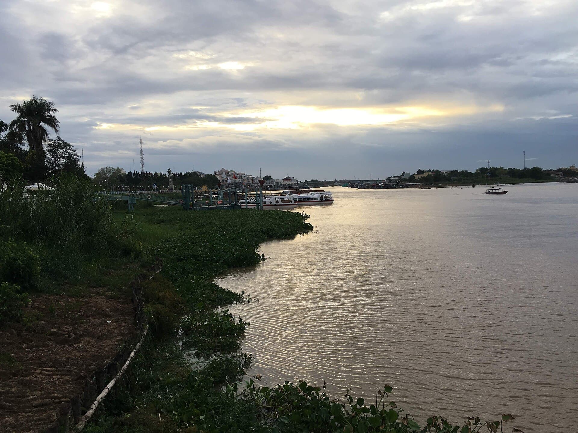 Bassac River in Chau Doc